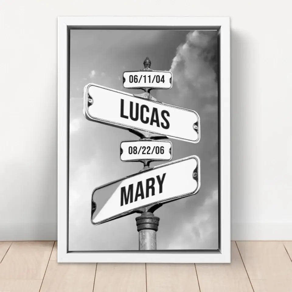 Personalized Canvas "Date of birth of children"-CustomLove
