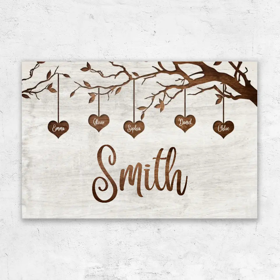 Personalized Canvas "Our Family"-CustomLove