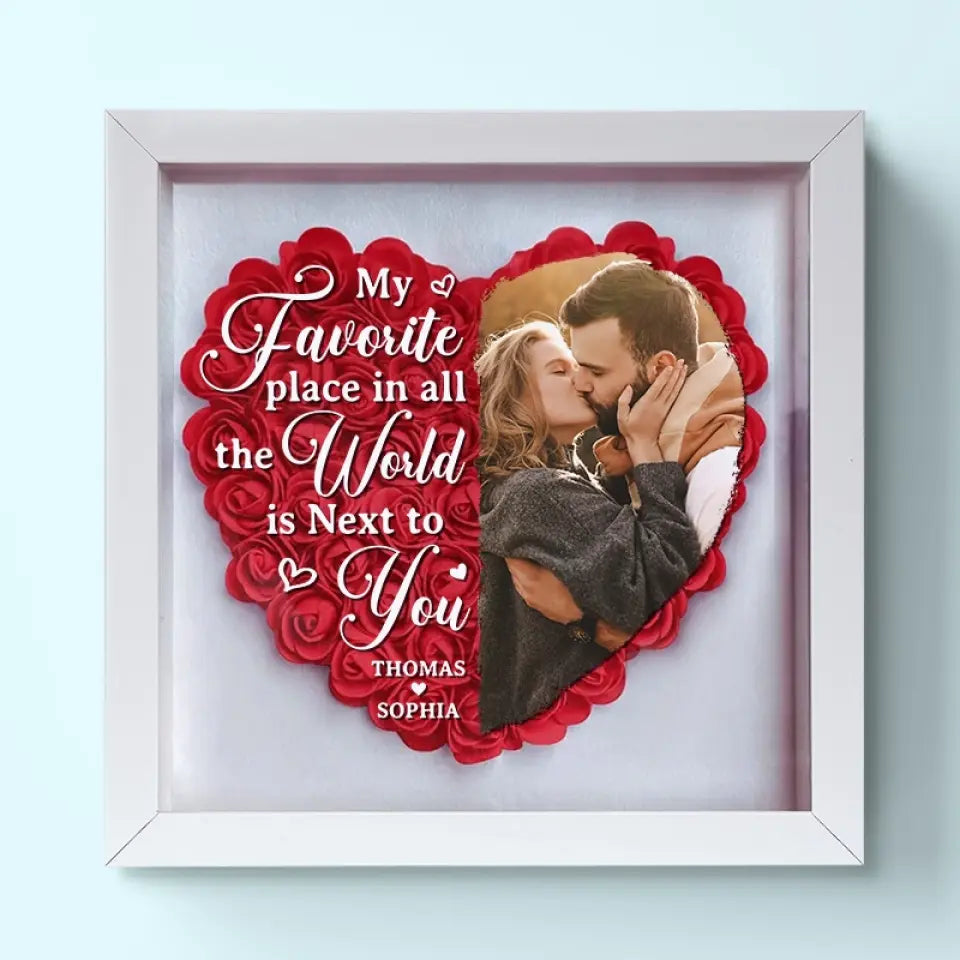 Personalized Custom Flower Shadow Box - If I Know What Love Is It Is Because Of You-CustomLove