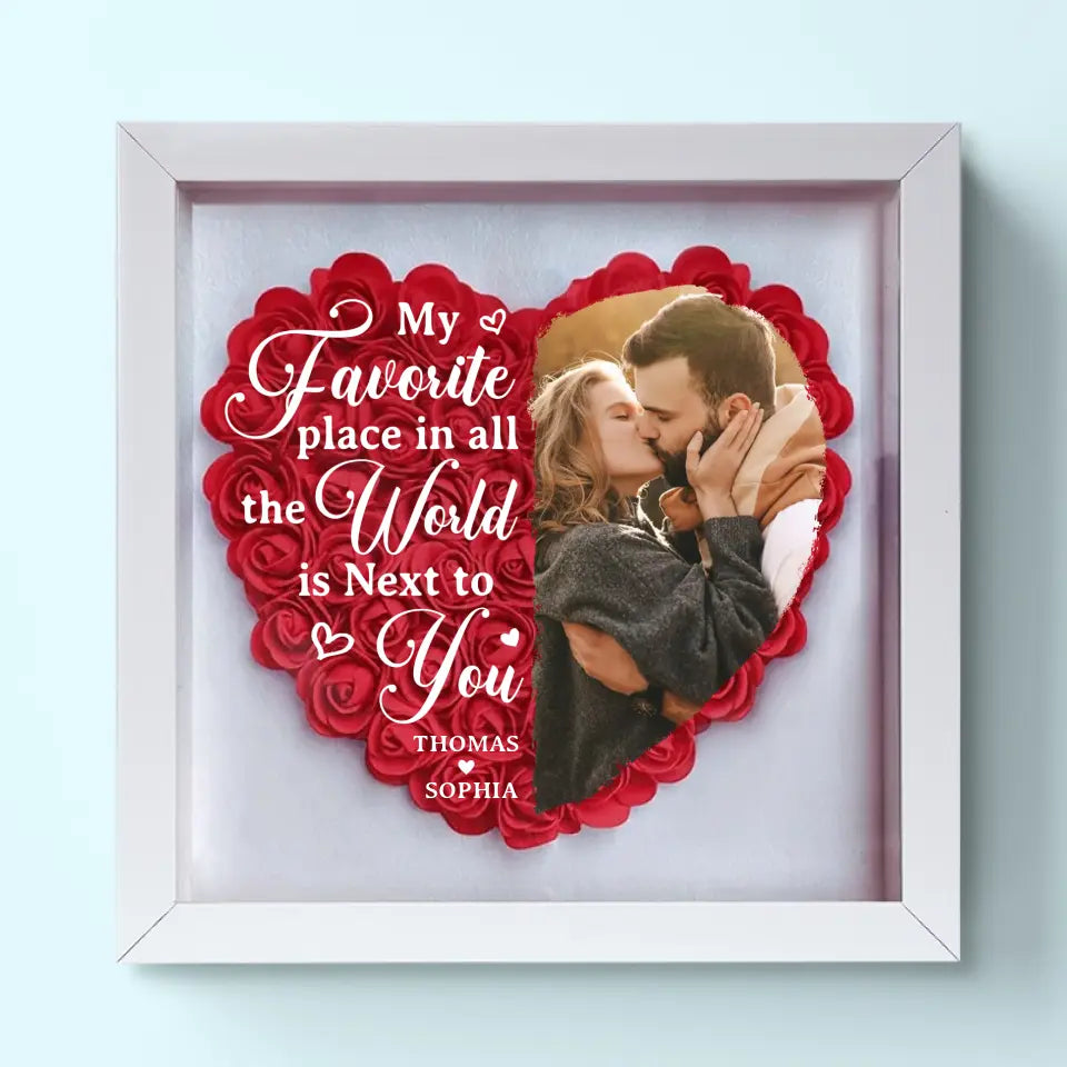 Personalized Custom Flower Shadow Box - If I Know What Love Is It Is Because Of You-CustomLove