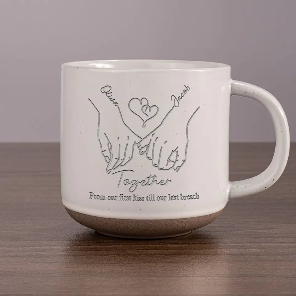 Personalized Pottery Mug - "Together Forever"-CustomLove