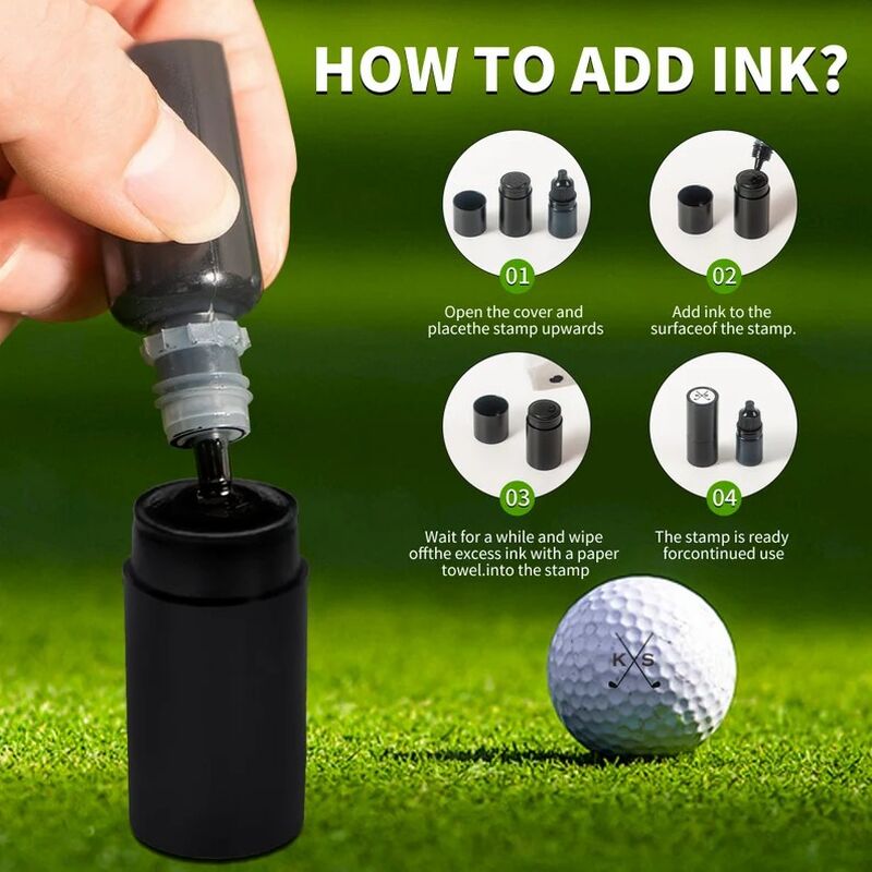 Custom Name Golf Ball Stamp Color Ink Ball Stamp Accessories Gift for Golfer-CustomLove