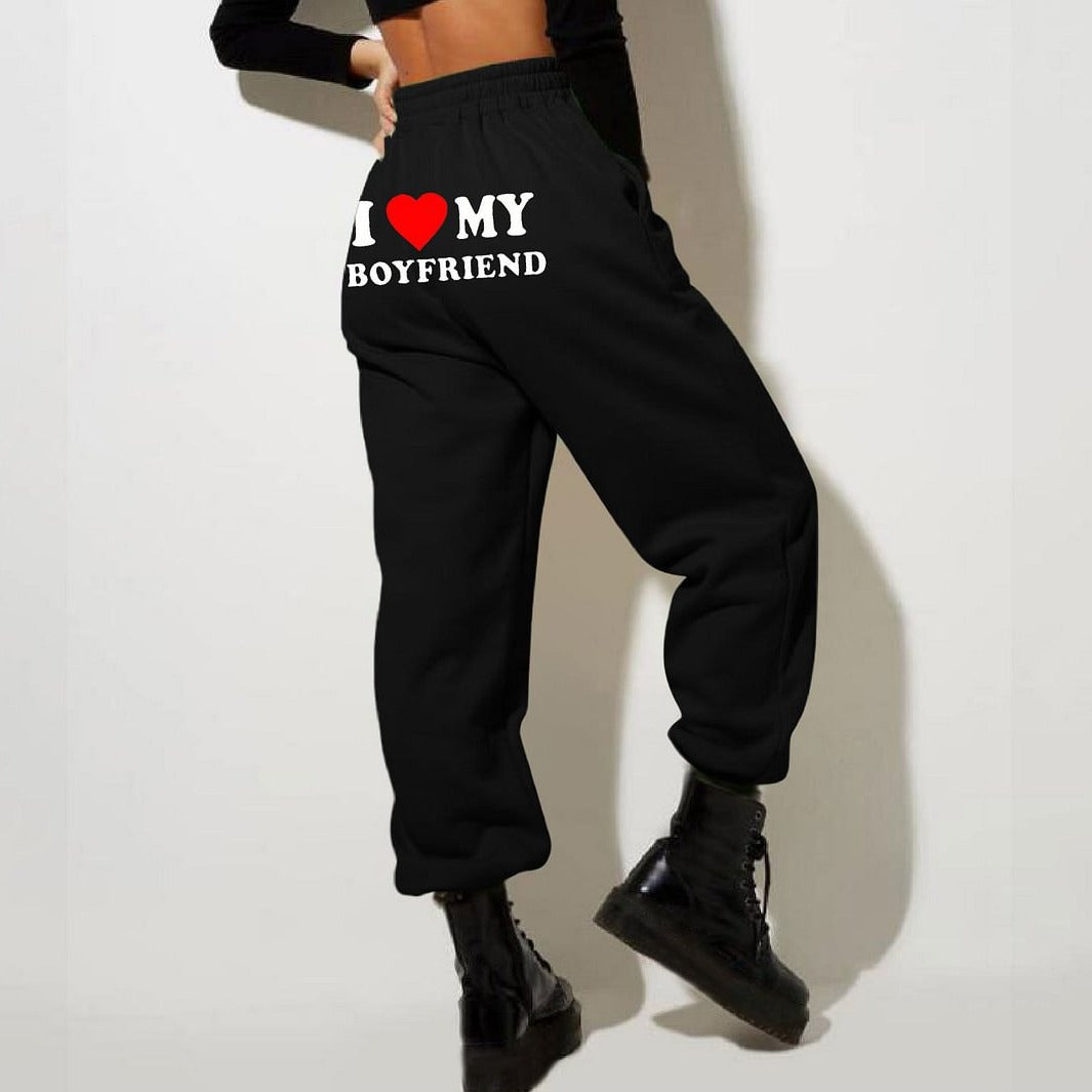 I Love My Boyfriend Sweatpants-CustomLove