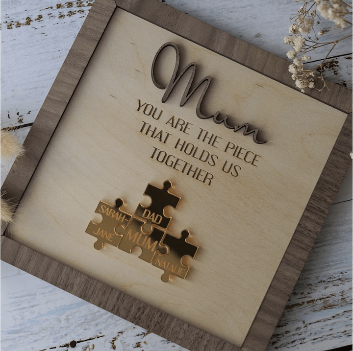 Personalized Canvas "Mum You Are the Piece that Holds Us Together"-CustomLove