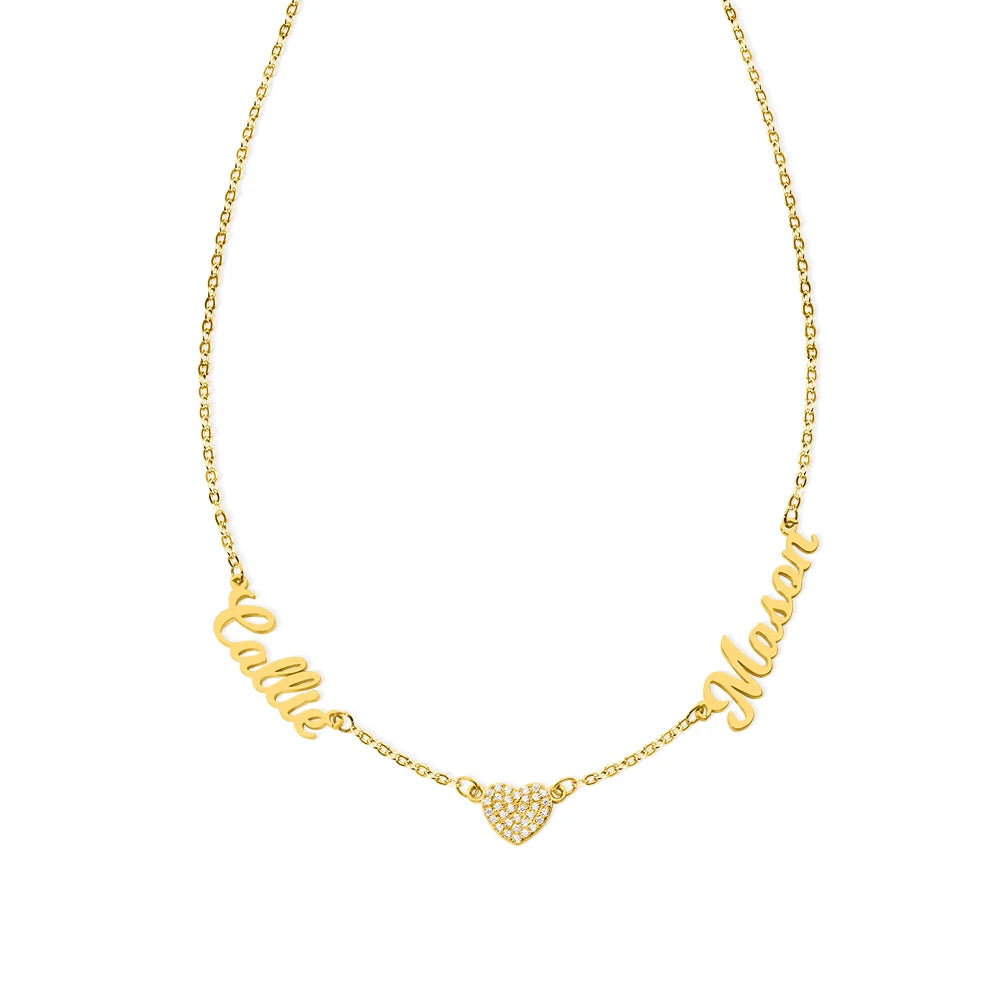 Heartelle - Custom name pendant necklace-CustomLove