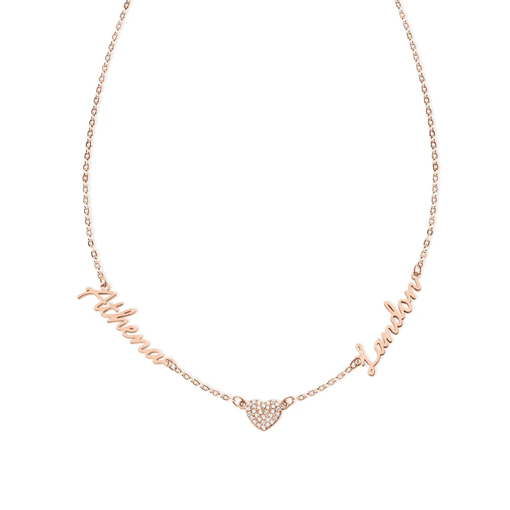 Heartelle - Custom name pendant necklace-CustomLove