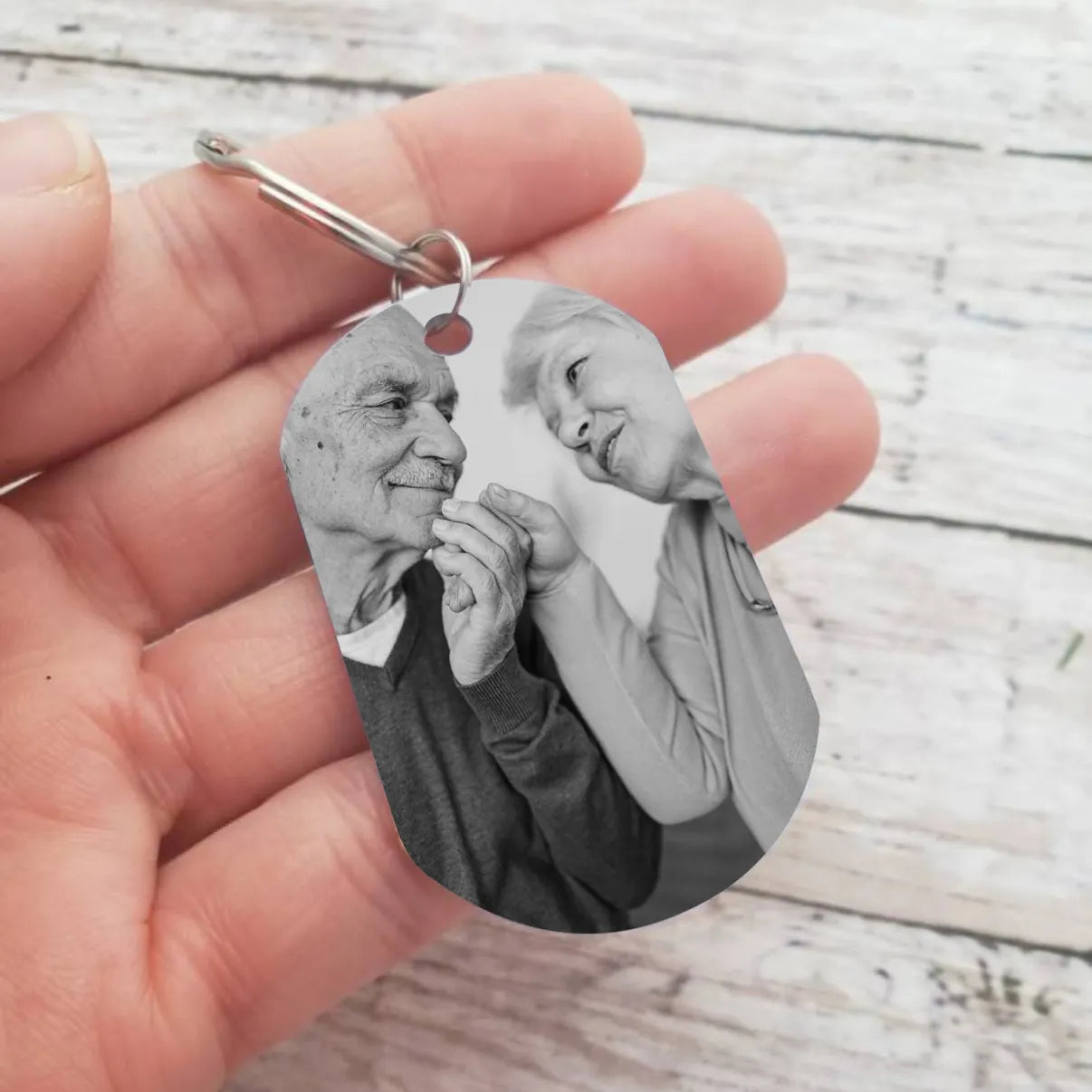 Personalized Dog Tag Keychain - CustomLove