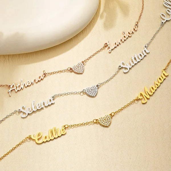 Heartelle - Custom name pendant necklace-CustomLove