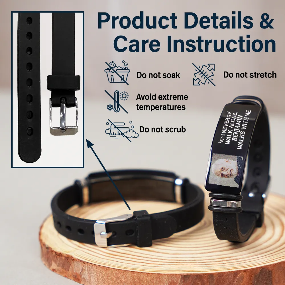 Solastra - Engraved memorial photo bracelet-CustomLove