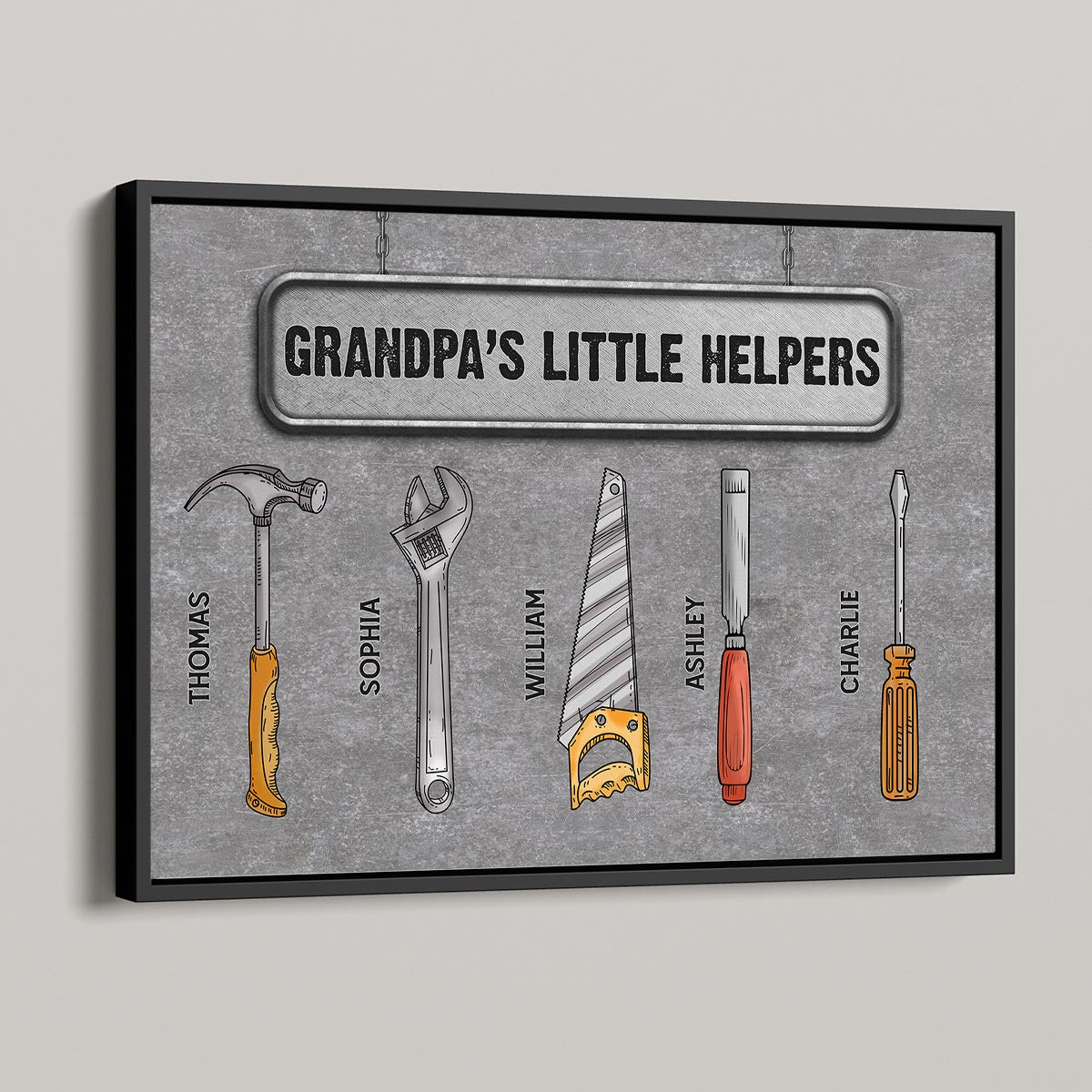 Personalized Canvas - Dad's Little Helpers-CustomLove