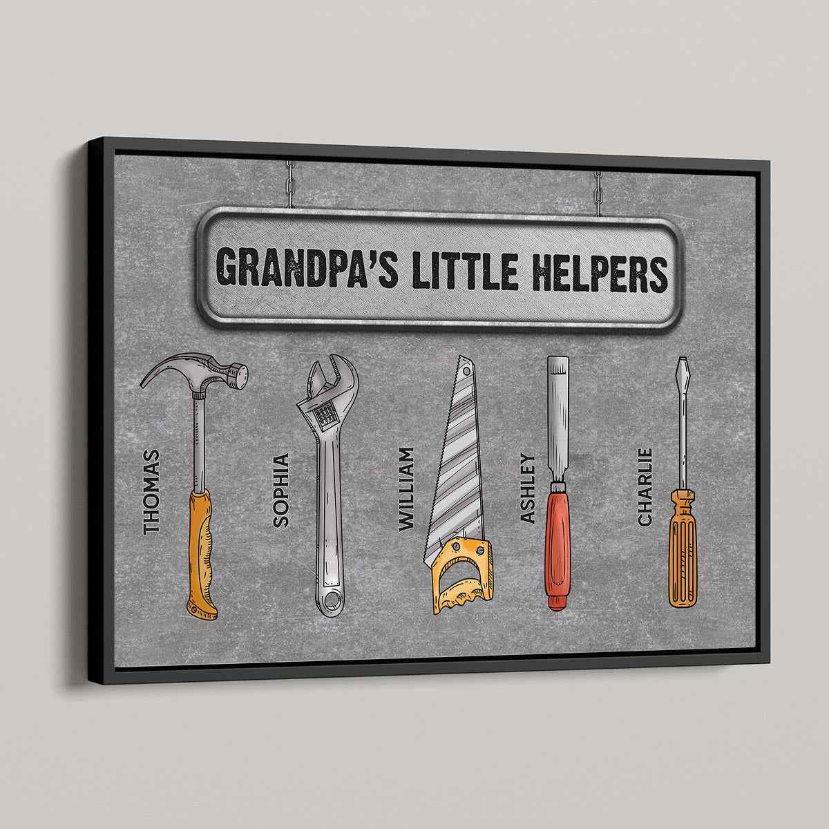 Personalized Canvas - Dad's Little Helpers - CustomLove