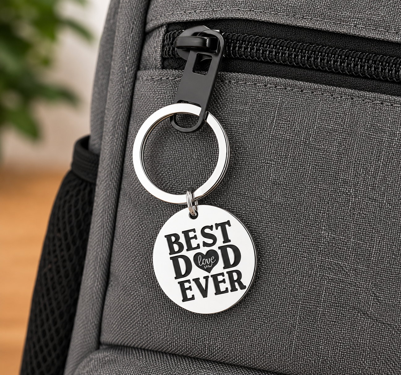 Best Dad Ever Keychain – Polished Stainless Steel Key Ring