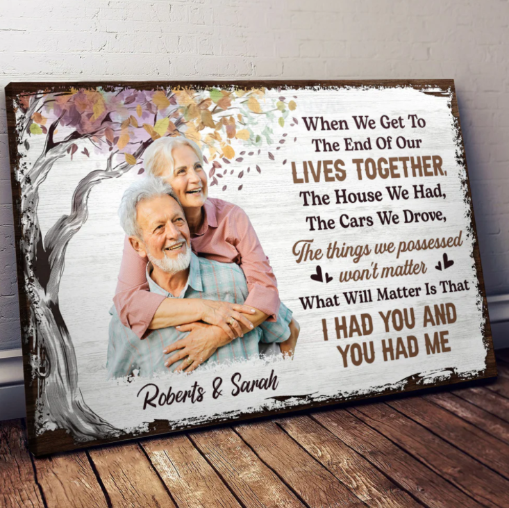 When We Get To The End - Personalized Photo Wrapped Canvas-CustomLove