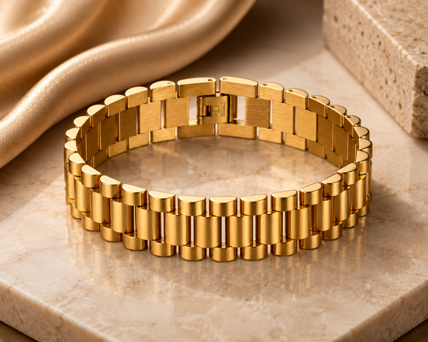 Classic President Style Stainless Steel Bracelet for Men - CustomLove
