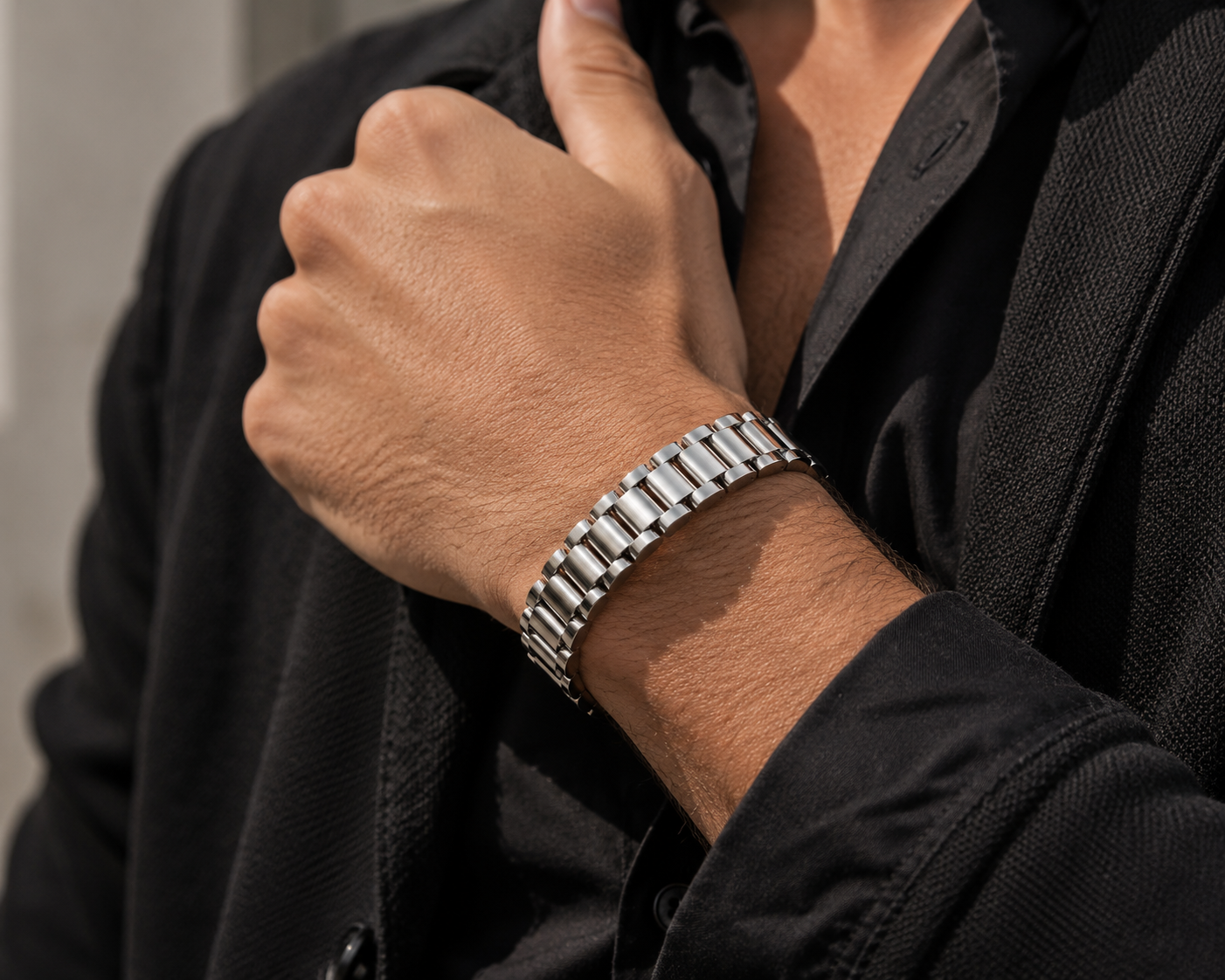 Classic President Style Stainless Steel Bracelet for Men - CustomLove