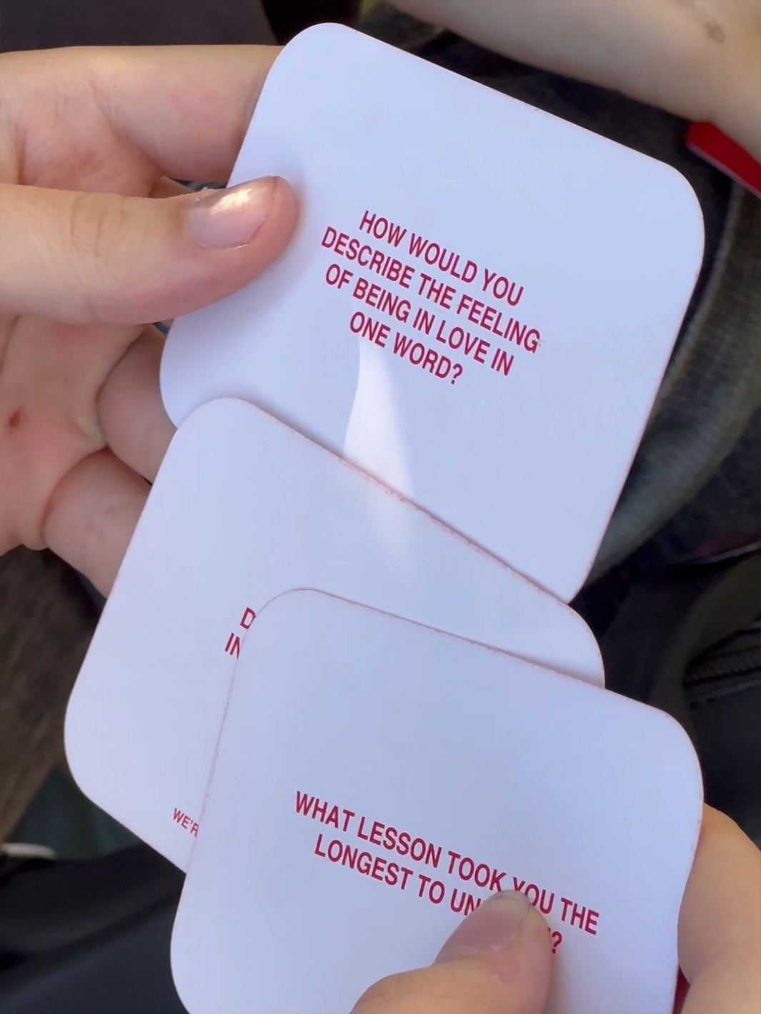 We're Not Really Strangers Card Game-CustomLove