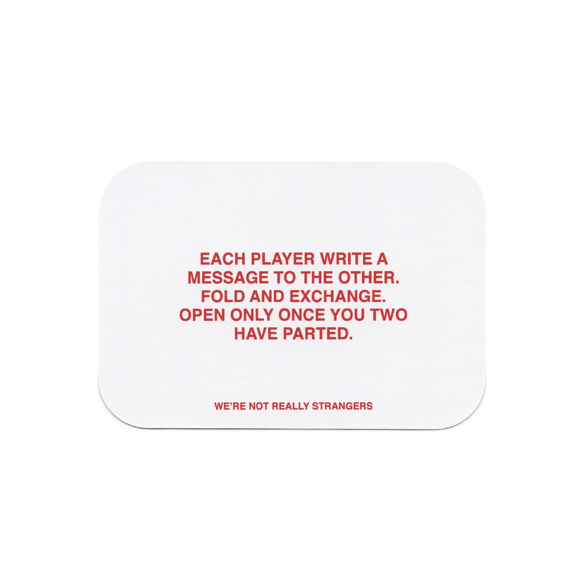 We're Not Really Strangers Card Game-CustomLove