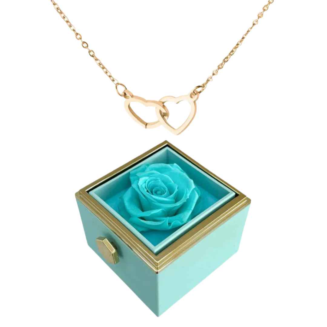 Eternal Rose Box – Engraved Heart Necklace & Timeless Gift - CustomLove