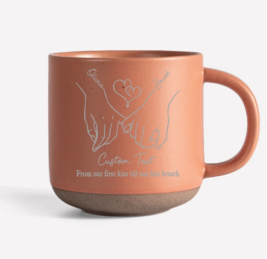 Personalized Pottery Mug - "Together Forever" - CustomLove