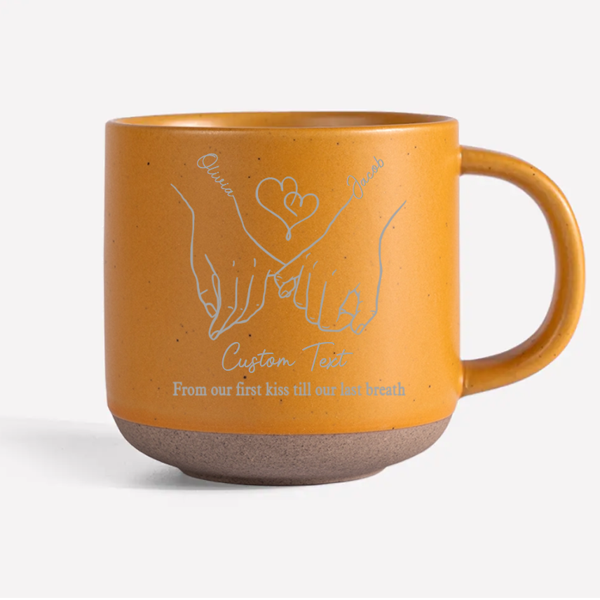 Personalized Pottery Mug - "Together Forever" - CustomLove