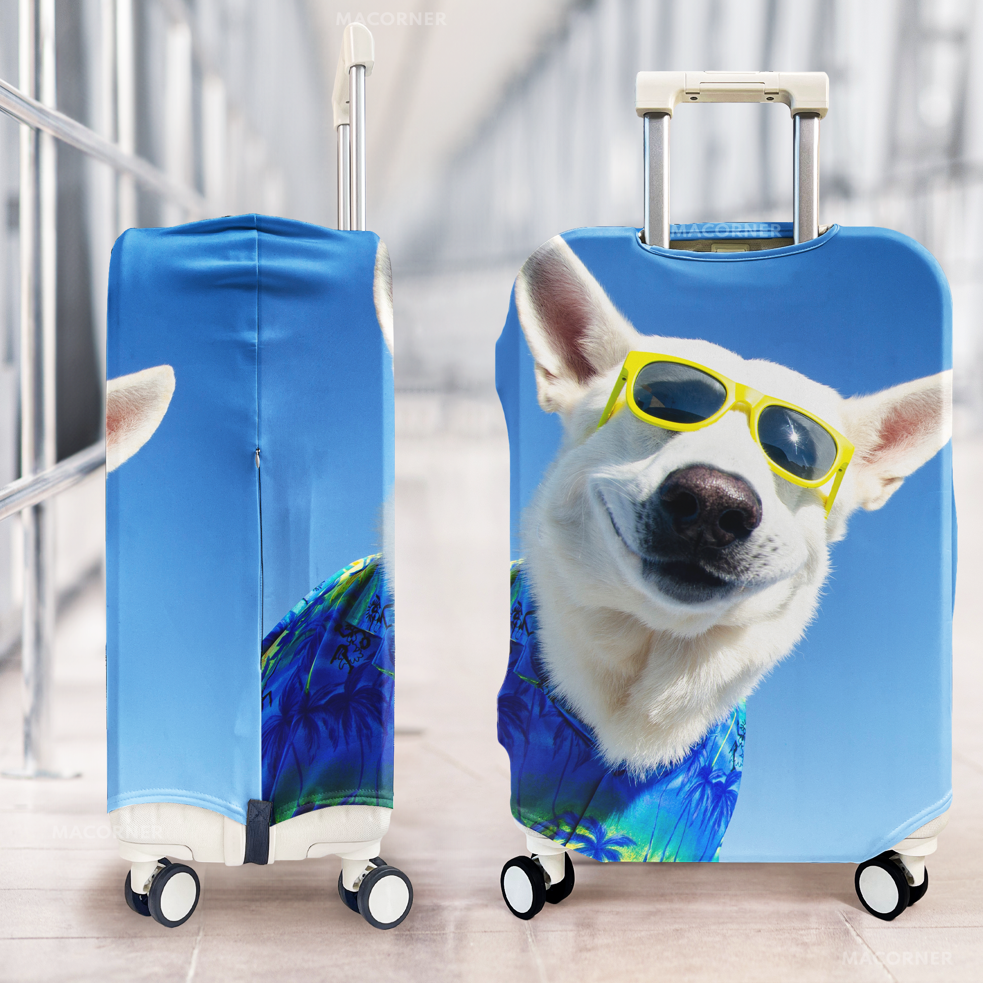 Personalized Photo Luggage Cover - CustomLove