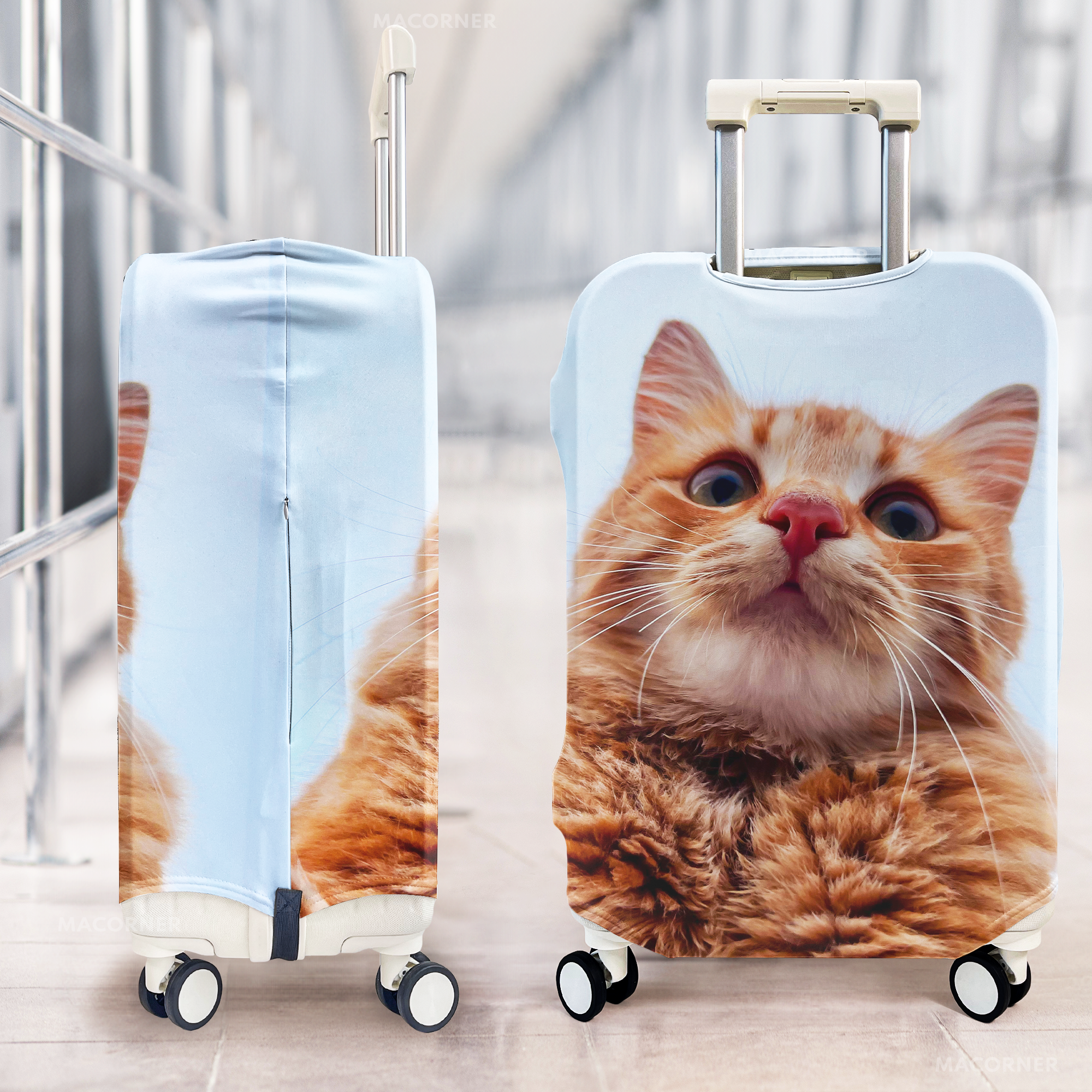 Personalized Photo Luggage Cover - CustomLove