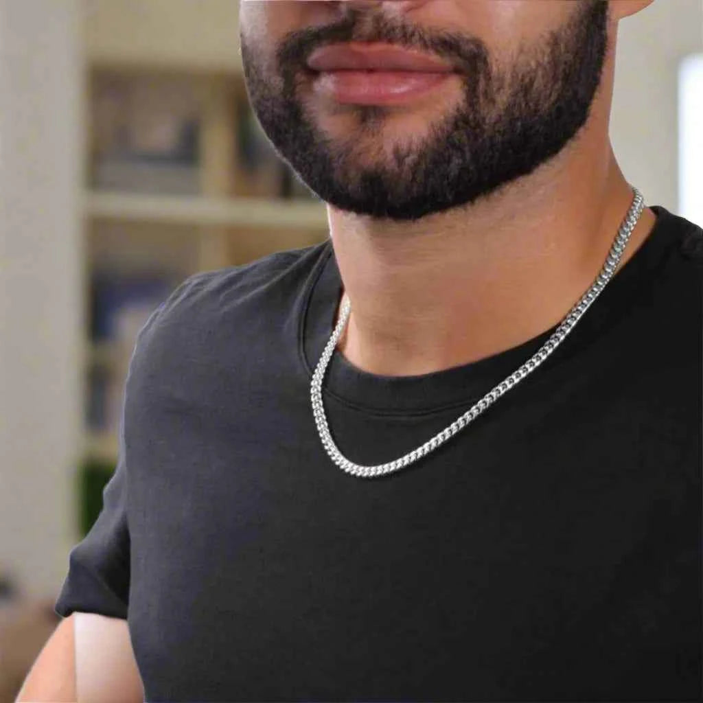 Boyfriend Necklace - “My Favorite Everything” Men’s Cuban Chain Gift for Him - CustomLove