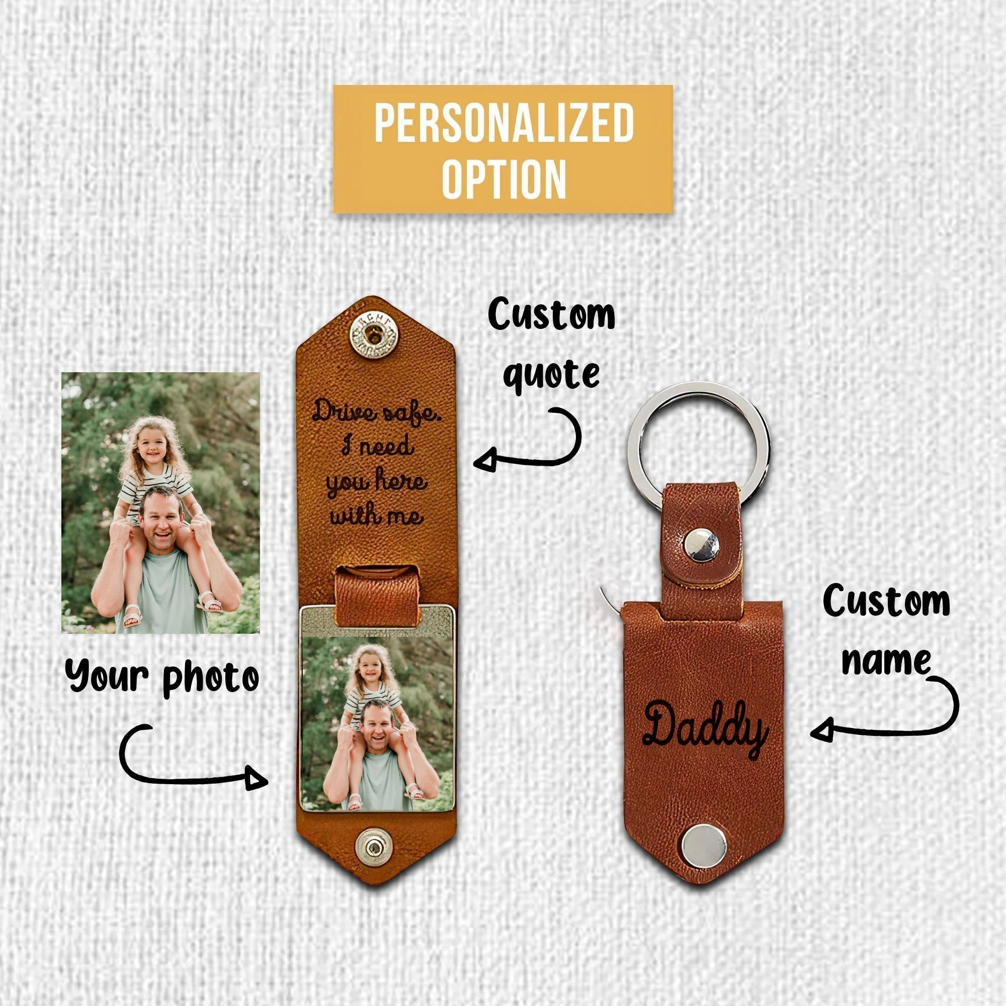 Custom Leather Key Fob – Unique Gift for Him & Her