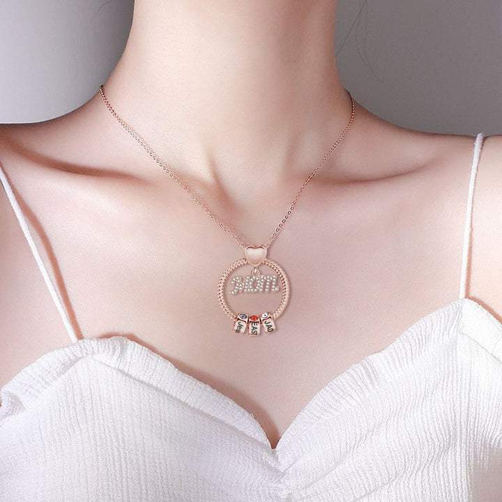 Custom Name Ring Necklace for Mom – Elegant & Meaningful