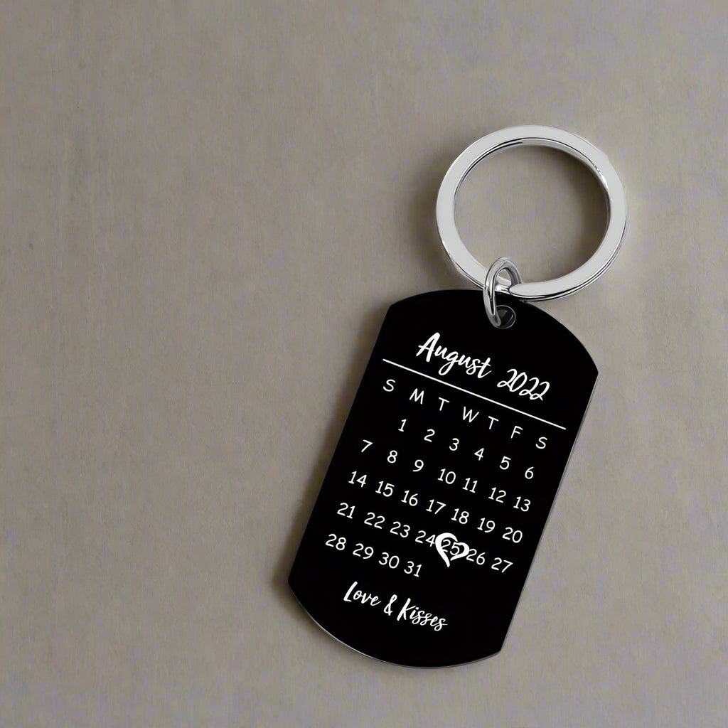 Custom date keychain