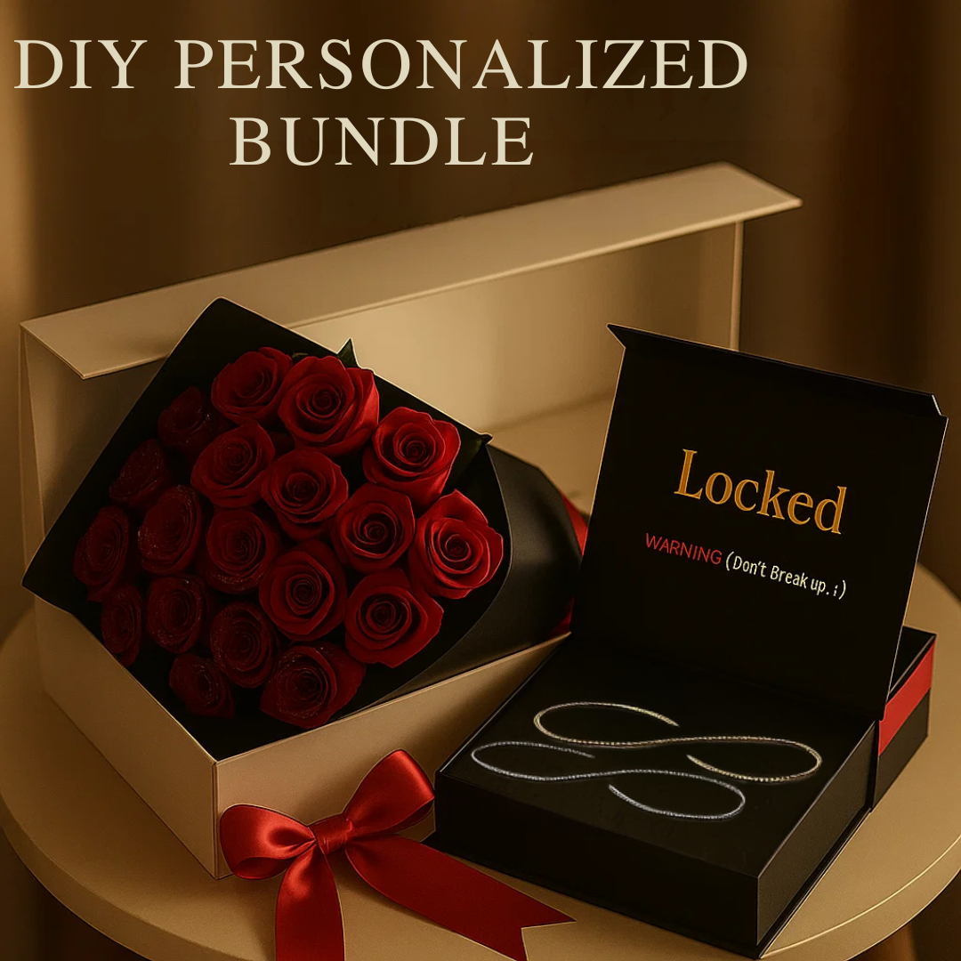 24 roses Glitter Rose Bouquet - DIY Personalized Bundle