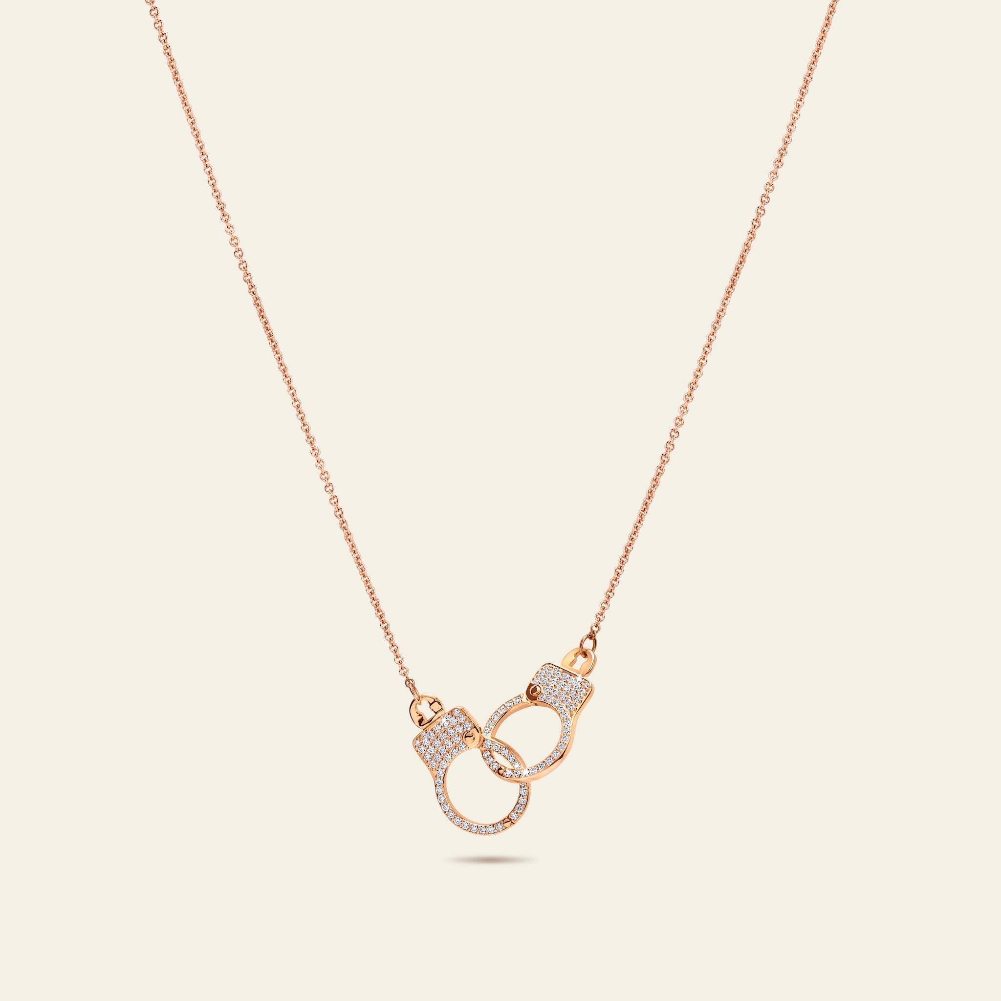 Love Lockdown Interlocking Diamond Necklace-CustomLove