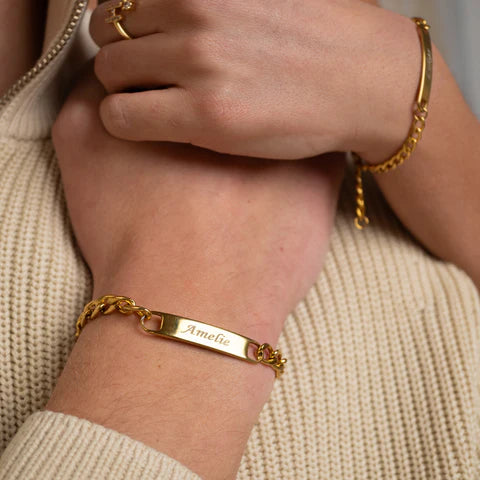 Engraved Bracelet Set – With Eternal Rose Box Gift