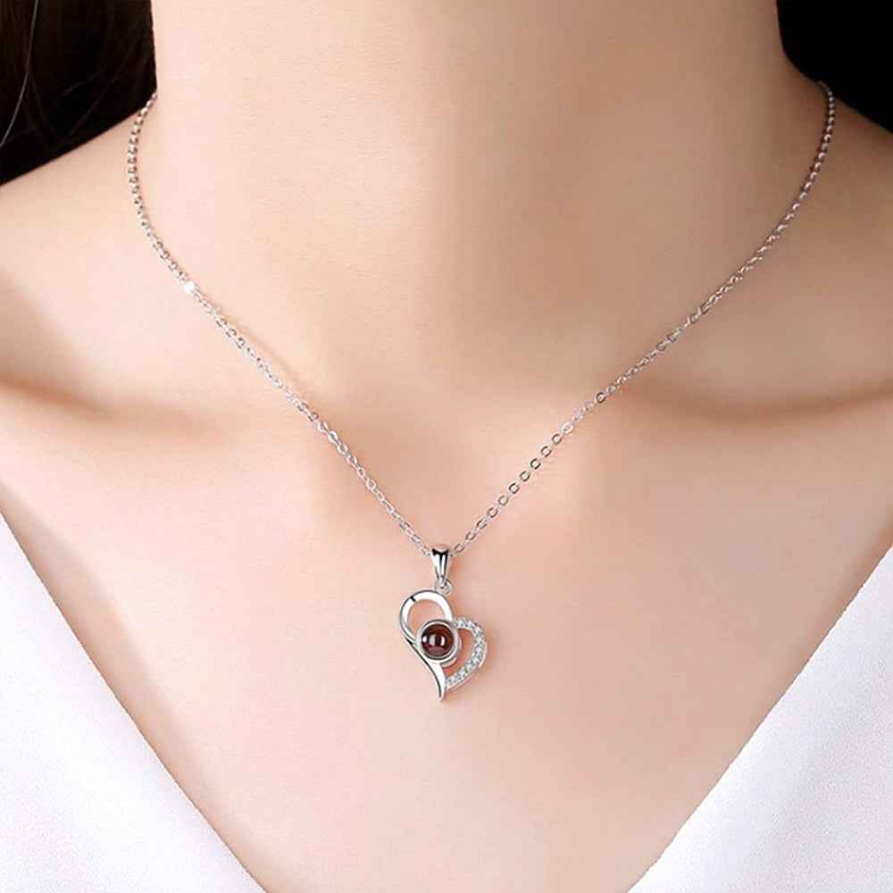 Full Rose Box with Heart Necklace – Elegant & Romantic Gift - CustomLove