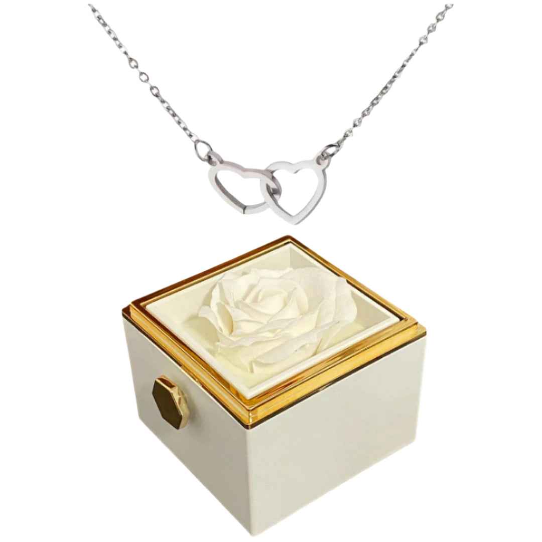 Eternal Rose Box – Engraved Heart Necklace & Timeless Gift - CustomLove