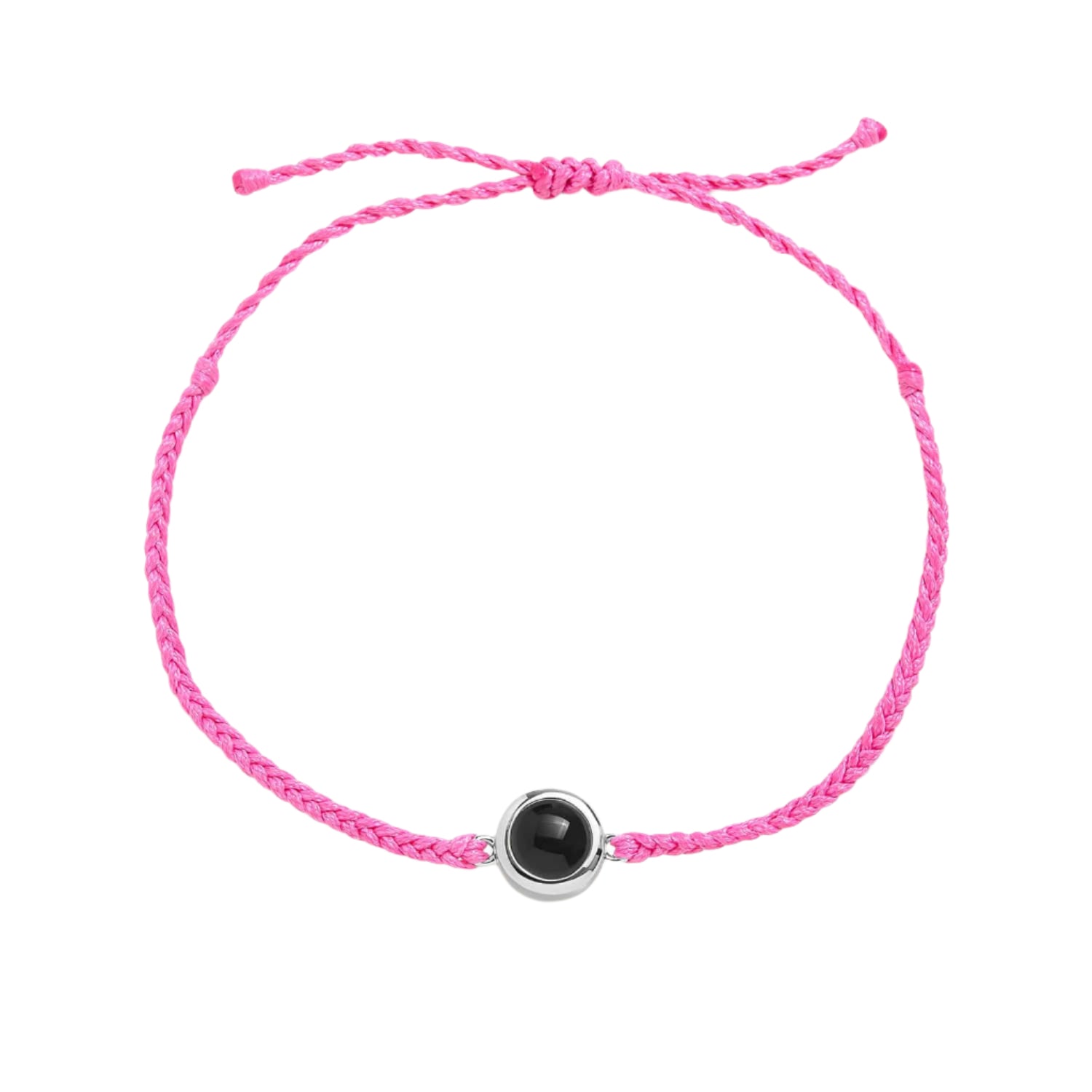 Gold circle photo bracelet