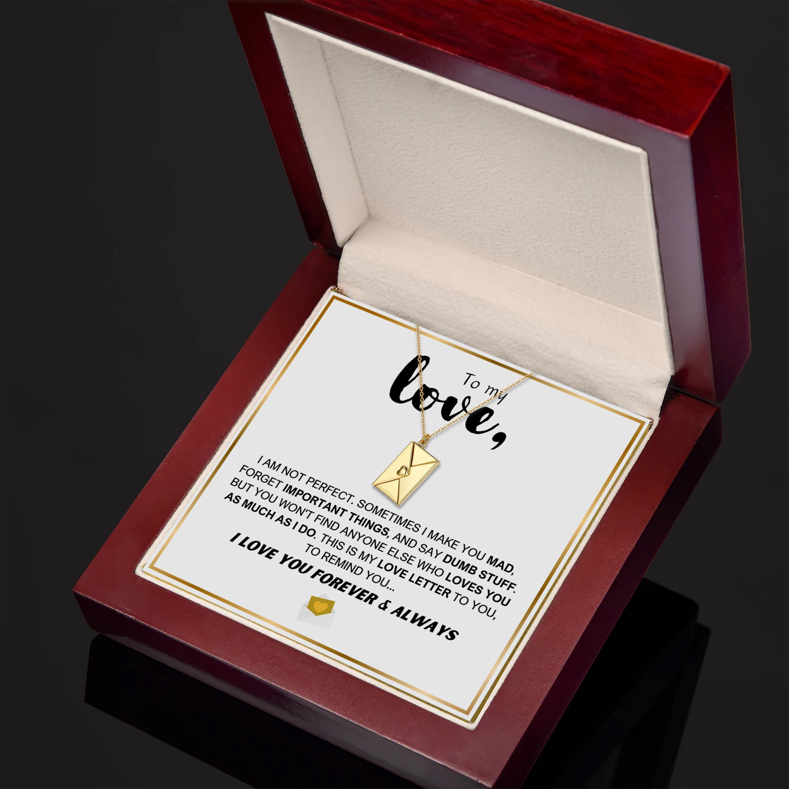 Love Letter Necklace - Gift Box Set-CustomLove