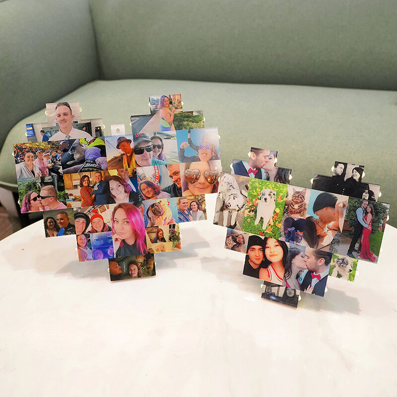 Personalized Picture Lamp - Heart Shaped - CustomLove