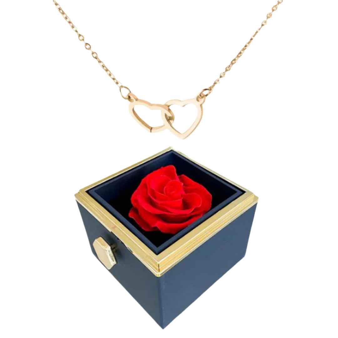 Eternal Rose Box – Engraved Heart Necklace & Timeless Gift - CustomLove