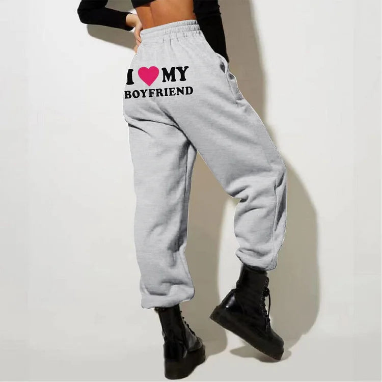 I Love My Boyfriend Sweatpants-CustomLove