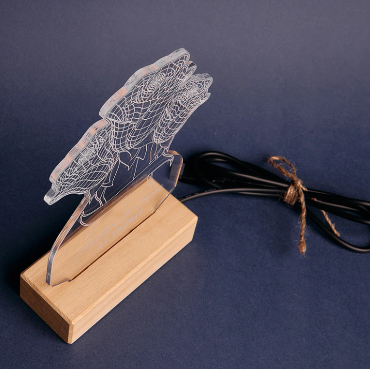 Personalized Night Light - Flowers-CustomLove