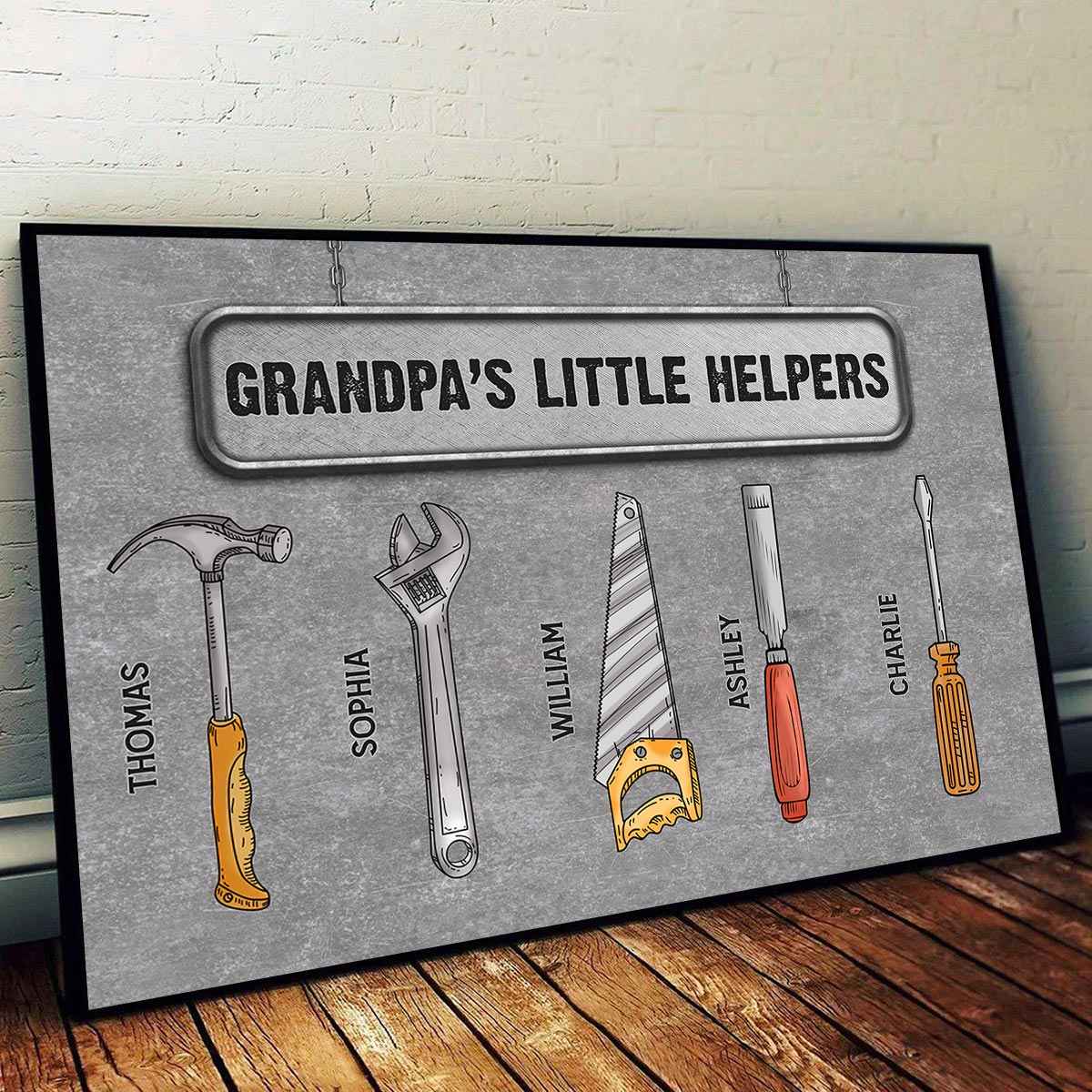 Personalized Canvas - Dad's Little Helpers - CustomLove