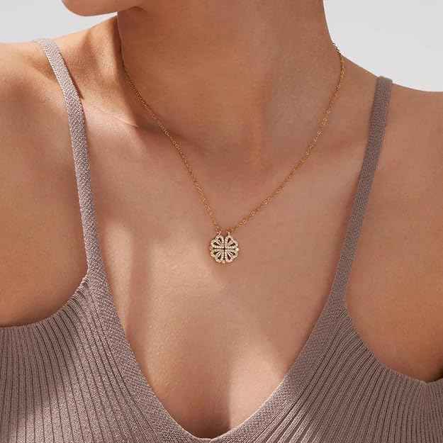 Four Leaf Clover Necklace – Lucky Charm Forever Rose Gift - CustomLove