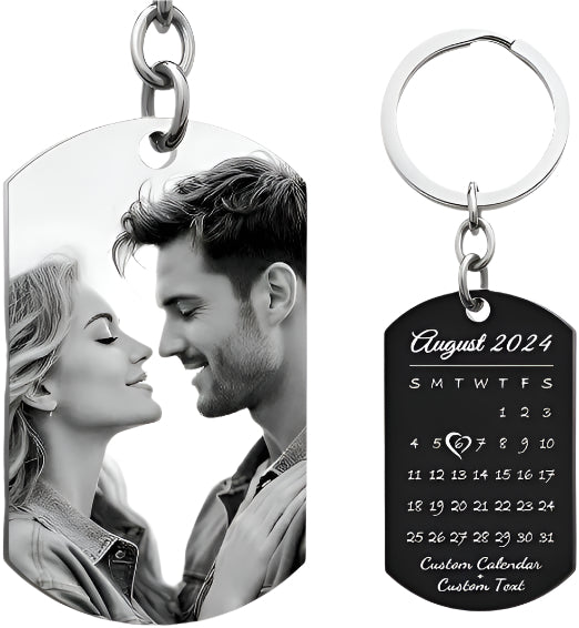 Memorable Calendar Keychain – Engraved Keepsake Gift