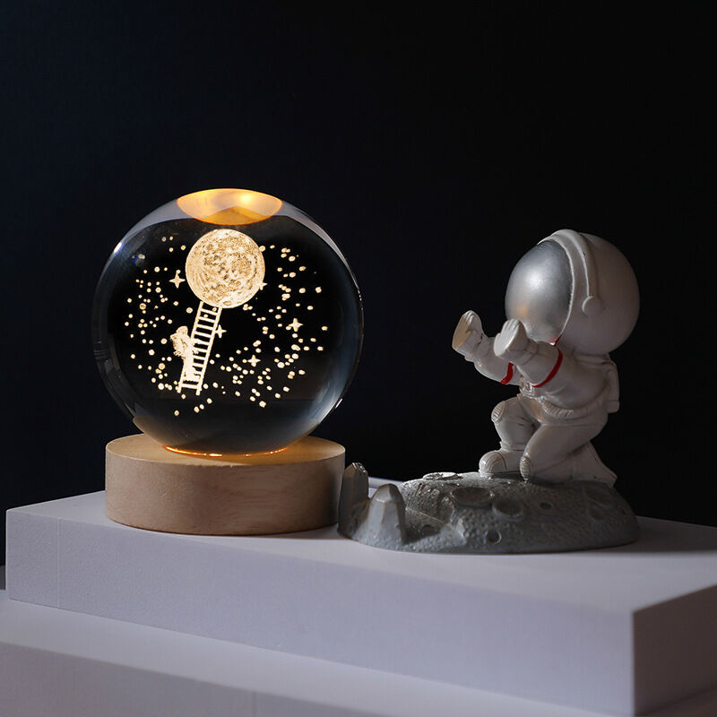 3D Carved Crystal Ball Night Light - CustomLove