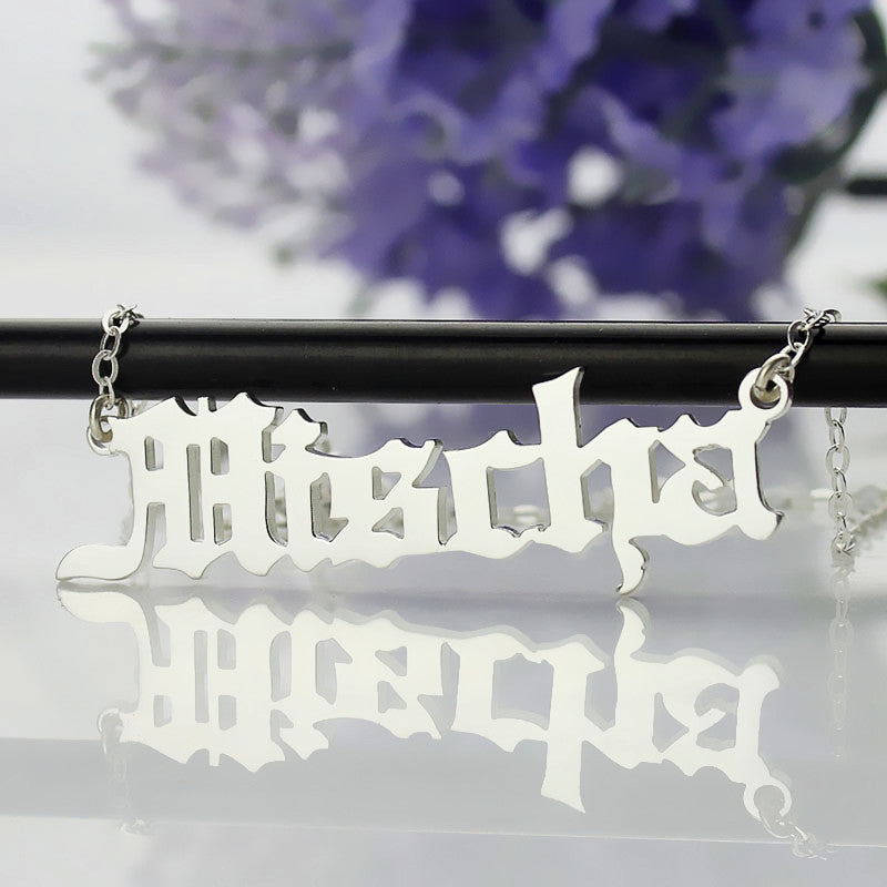 Personalized Sterling Silver Name Necklace-CustomLove