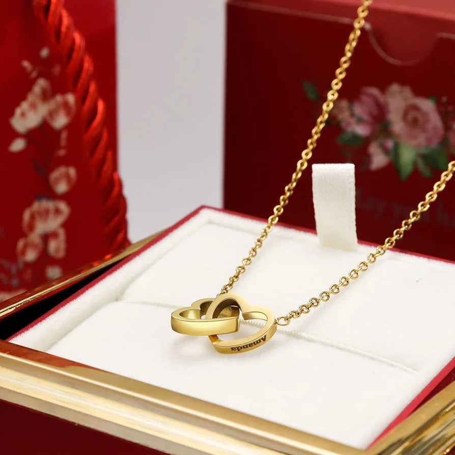 Eternal Rose Box – Engraved Heart Necklace & Timeless Gift - CustomLove