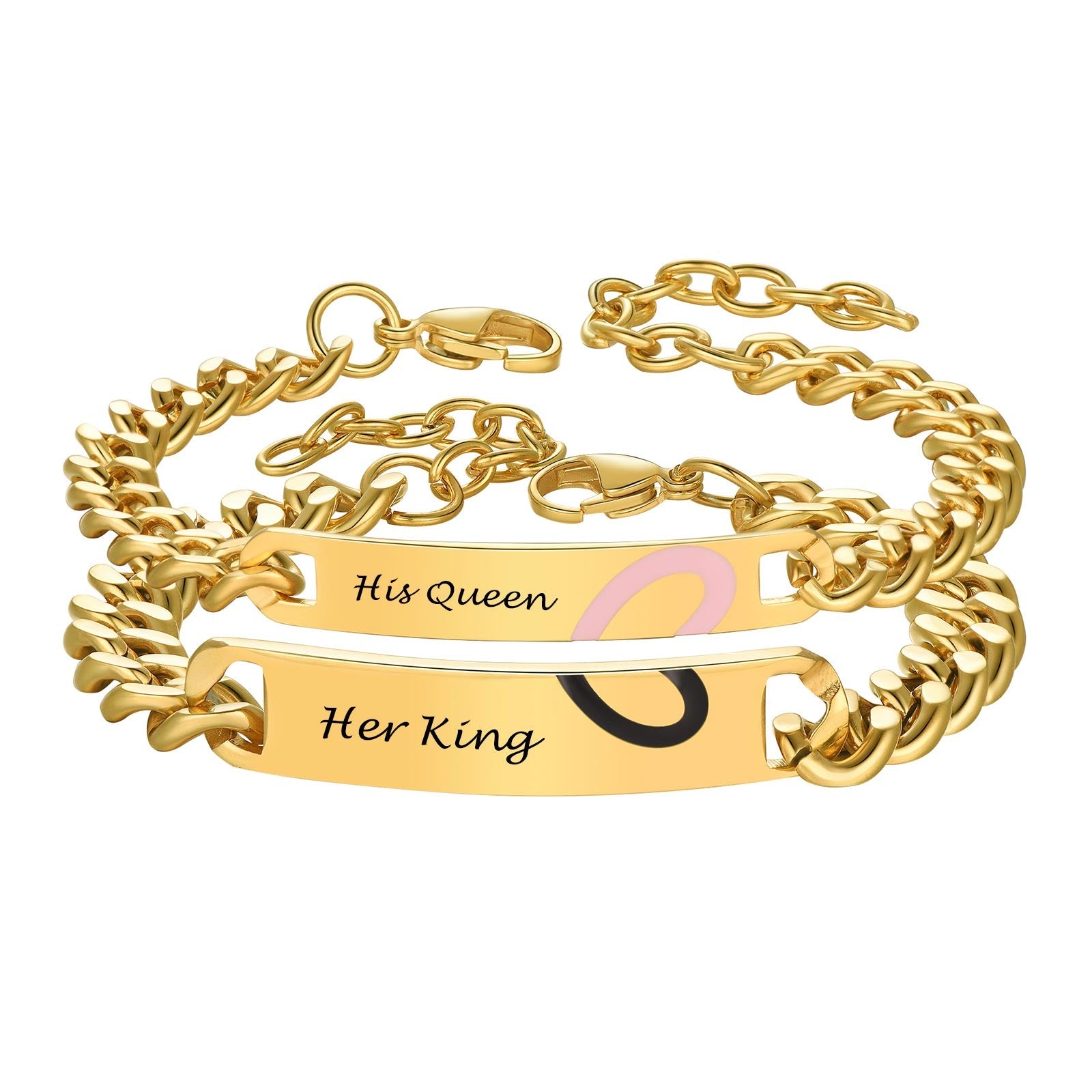 Personalized-Engraving-Bracelet-gold-for-couple