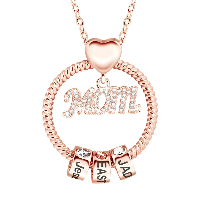 Personalized Circle Pendant Necklace – Gift for Mom
