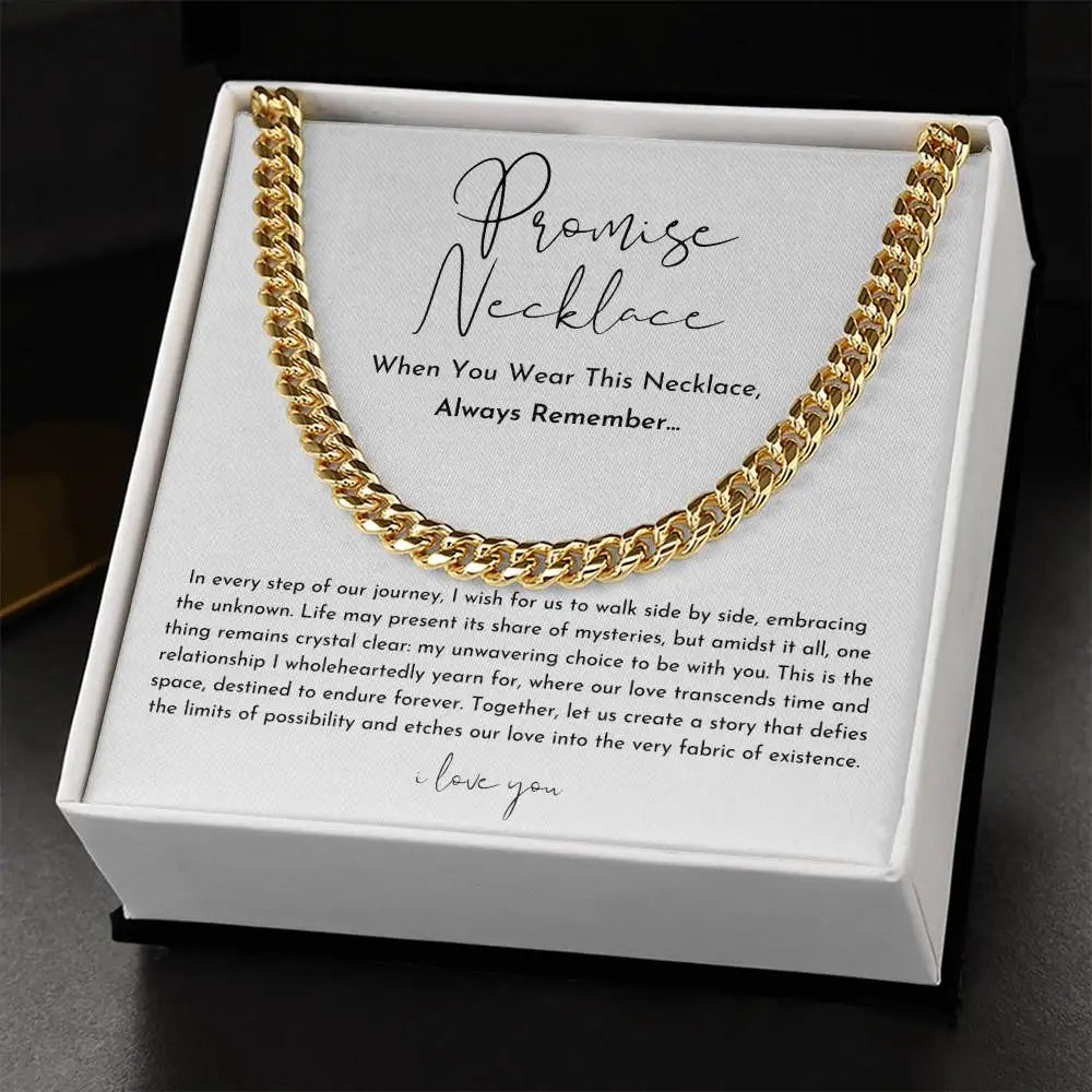 Promise Necklace For Him, Boyfriend Gift - CustomLove